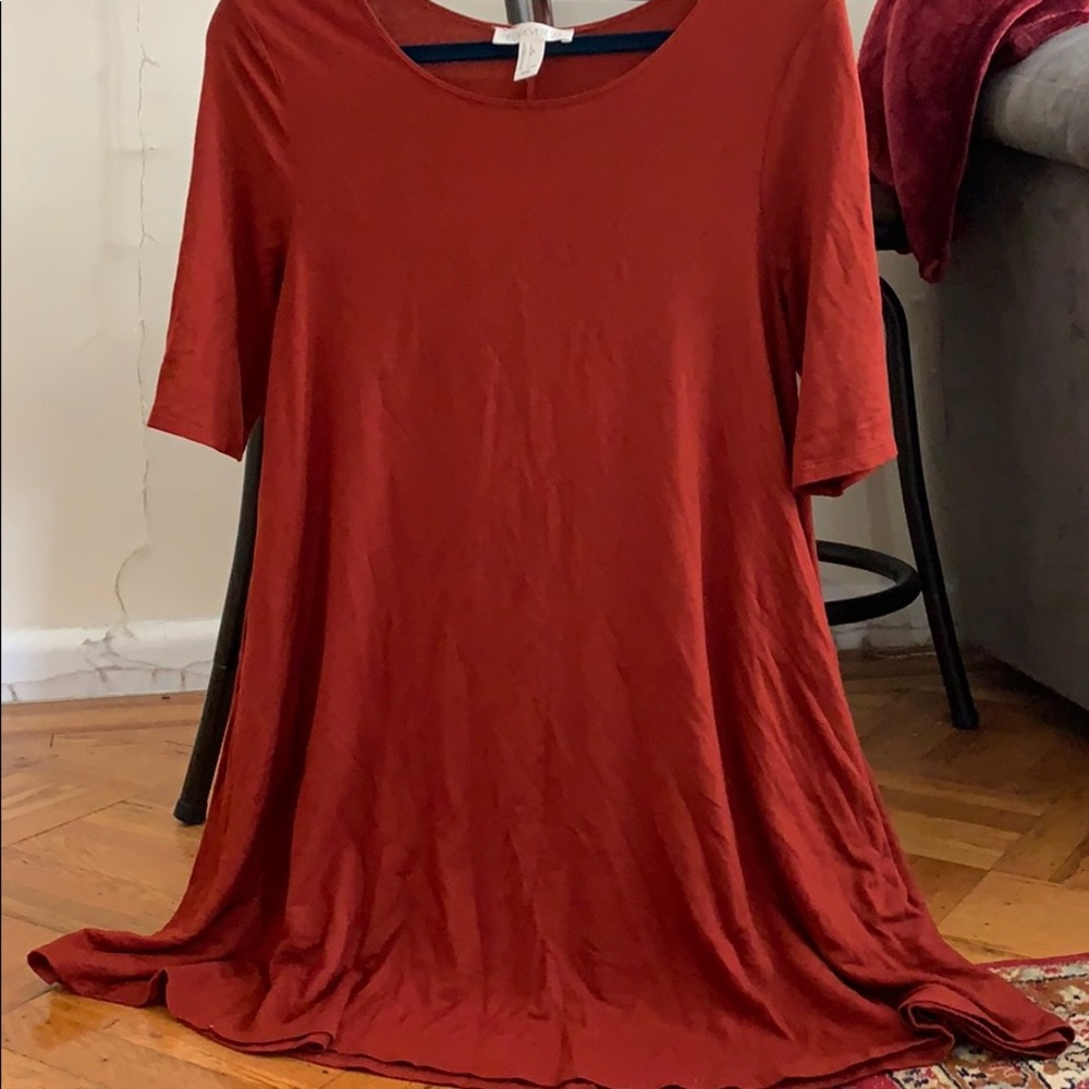 Quarter sleeve shift dress